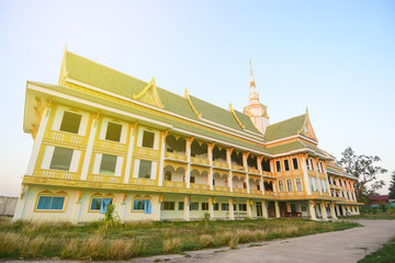 Obraz premium Inside the school or University building with sunlight
