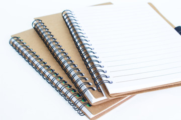 notebook right page on white background.