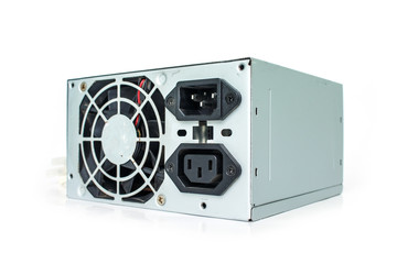 Computer Power Supply Unit On White Background