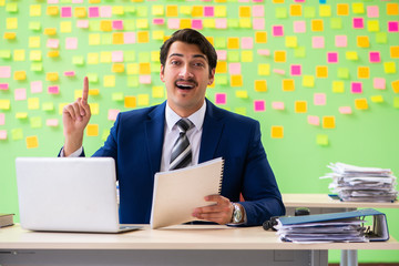 Businessman with many conflicting priorities   