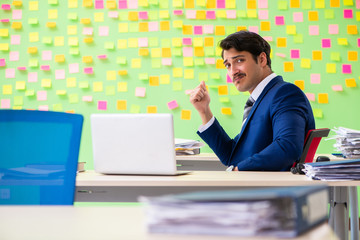 Businessman with many conflicting priorities   