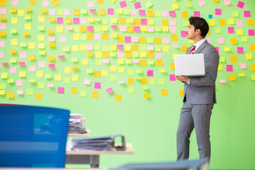 Businessman with many conflicting priorities   