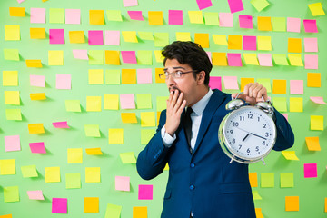 Businessman with many business priorities