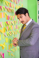 Businessman with many business priorities