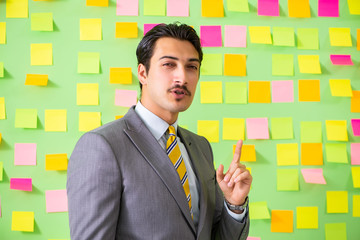 Businessman with many business priorities