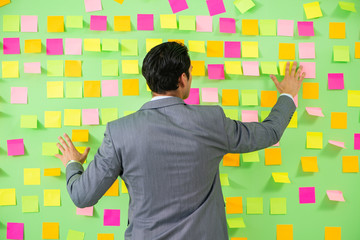Businessman with many business priorities