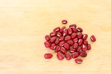 red bean seed vegetable nature on wood background