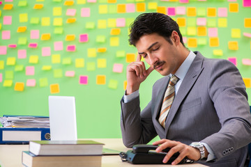 Businessman with many conflicting priorities   