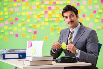 Businessman with many conflicting priorities   