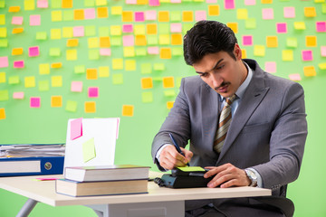 Businessman with many conflicting priorities   