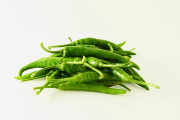 
garden fresh isolated chili pepper in white background