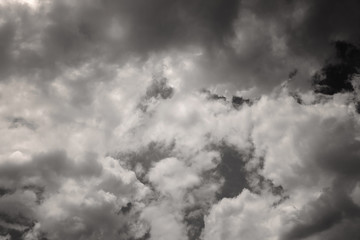 Dark sky with heavy cloud