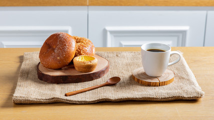 Various breads and a cup of coffee are popular combination of breakfast or brunch to modern people. One of Important habits for a healthy lifestyle is that no matter how busy you are, don't skip meals