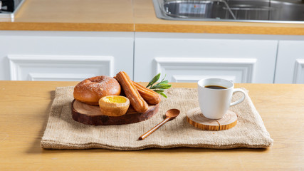 Various breads and a cup of coffee are popular combination of breakfast or brunch to modern people. One of Important habits for a healthy lifestyle is that no matter how busy you are, don't skip meals