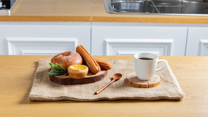 Various breads and a cup of coffee are popular combination of breakfast or brunch to modern people. One of Important habits for a healthy lifestyle is that no matter how busy you are, don't skip meals