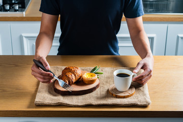 Various breads and a cup of coffee are popular combination of breakfast or brunch to modern people. One of Important habits for a healthy lifestyle is that no matter how busy you are, don't skip meals