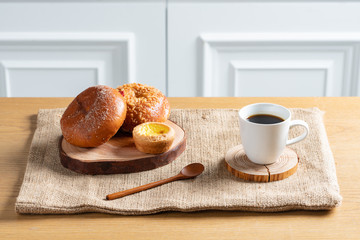 Various breads and a cup of coffee are popular combination of breakfast or brunch to modern people. One of Important habits for a healthy lifestyle is that no matter how busy you are, don't skip meals