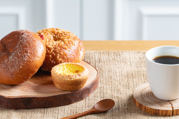 Various breads and a cup of coffee are popular combination of breakfast or brunch to modern people. One of Important habits for a healthy lifestyle is that no matter how busy you are, don't skip meals