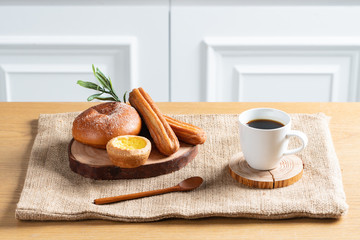 Various breads and a cup of coffee are popular combination of breakfast or brunch to modern people. One of Important habits for a healthy lifestyle is that no matter how busy you are, don't skip meals