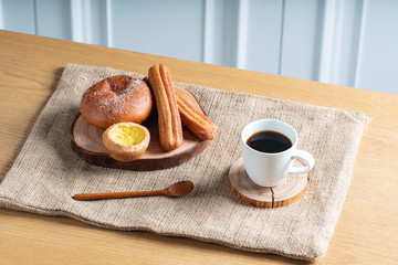 Various breads and a cup of coffee are popular combination of breakfast or brunch to modern people. One of Important habits for a healthy lifestyle is that no matter how busy you are, don't skip meals
