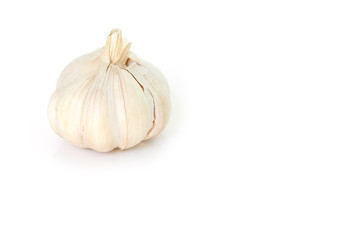 garlic vegetable ingredient on white background