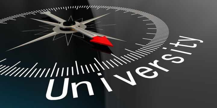 Compass with university word