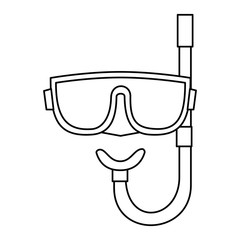 snorkel mask isolated icon