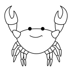 crab sea isolated icon