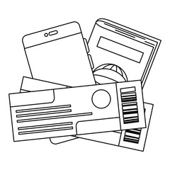 passport and flight tickets