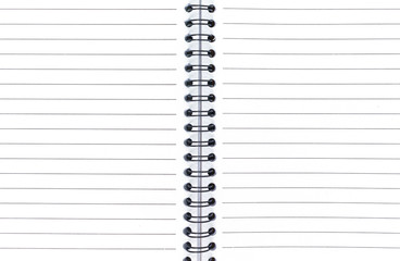 Line on paper notebook.