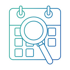 calendar reminder with magnifying glass