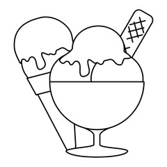 ice cream cup isolated icon vector illustration design