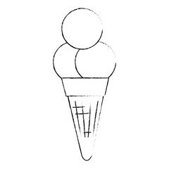 ice cream cone isolated icon