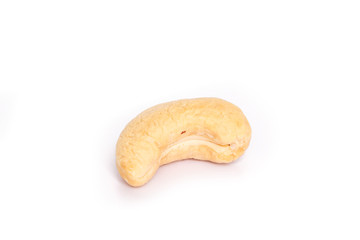 cashews on white background.