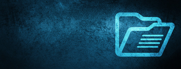 Folder icon special blue banner background