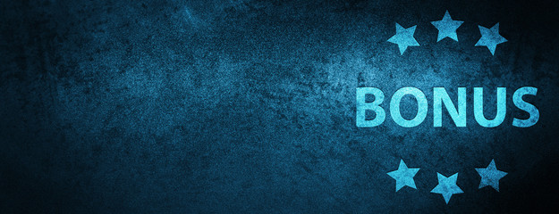 Fototapeta na wymiar Bonus icon special blue banner background