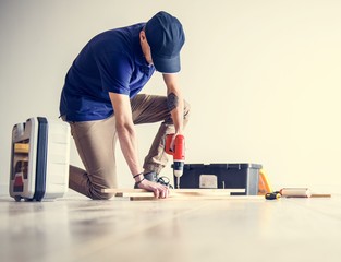 People renovating the house concept