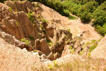 上から見た土柱
