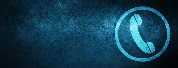 Phone icon special blue banner background