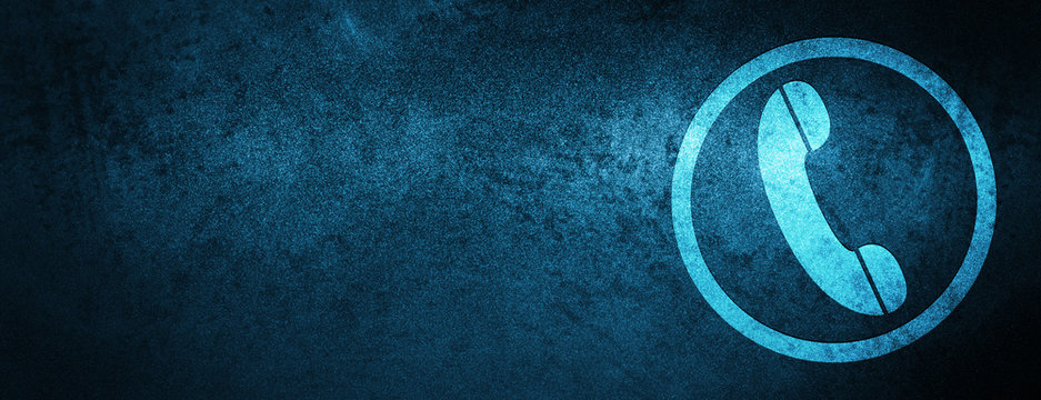 Phone icon special blue banner background