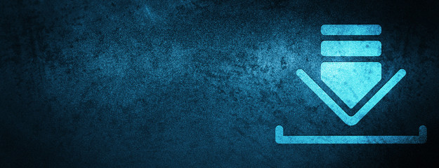 Download icon special blue banner background