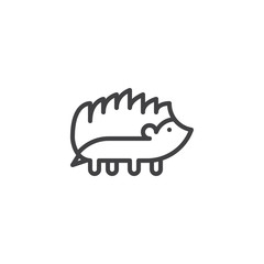 Hedgehog outline icon. linear style sign for mobile concept and web design. animal simple line vector icon. Symbol, logo illustration. Pixel perfect vector graphics