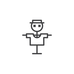 Scarecrow outline icon. linear style sign for mobile concept and web design. Dummy simple line vector icon. Symbol, logo illustration. Pixel perfect vector graphics