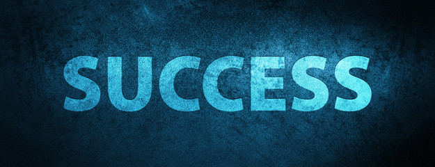 Success special blue banner background
