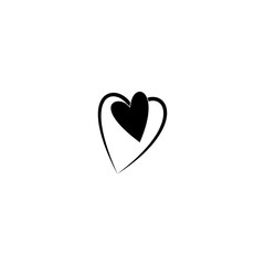 Heart black sign