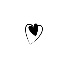 Heart black sign