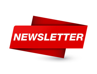Newsletter premium red tag sign