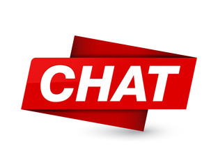 Chat premium red tag sign