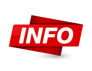 Info premium red tag sign