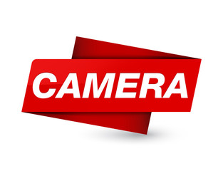 Camera premium red tag sign